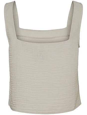 Top Bege Vero Moda Kita para Mulher
