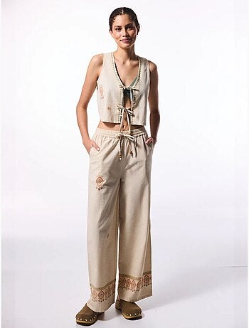Top boho de linho penti