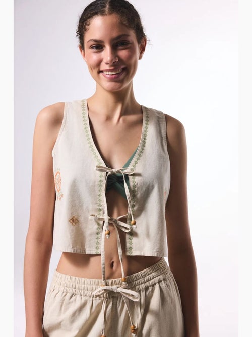 Top boho de linho penti - Kiabi Top boho de linho penti - Kiabi