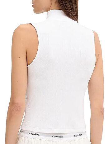 Top Branco Calvin Klein Jeans A-Woven para Mulher