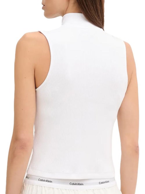 Top Branco Calvin Klein Jeans A-Woven para Mulher - Kiabi