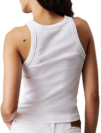 Top Branco Calvin Klein Jeans Monologo para Mulher