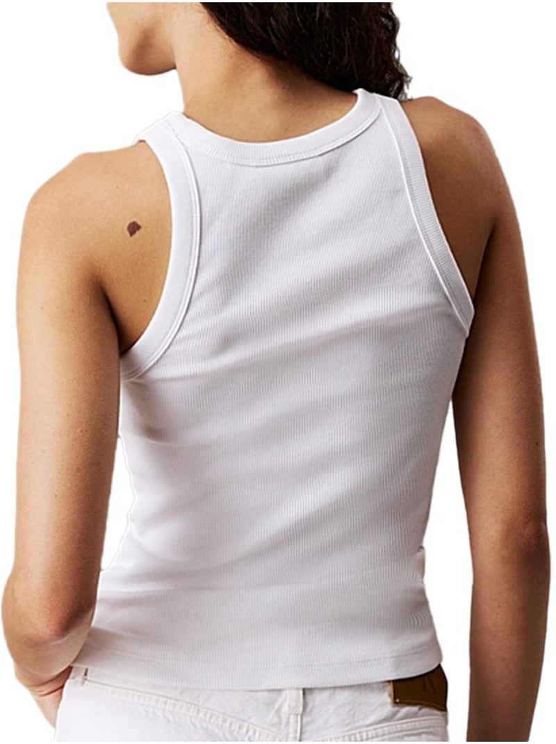 Top Branco Calvin Klein Jeans Monologo para Mulher Branco - Kiabi