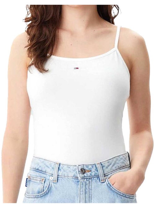 Top Branco de Alças Essencial Tommy Jeans para Mulher - Kiabi