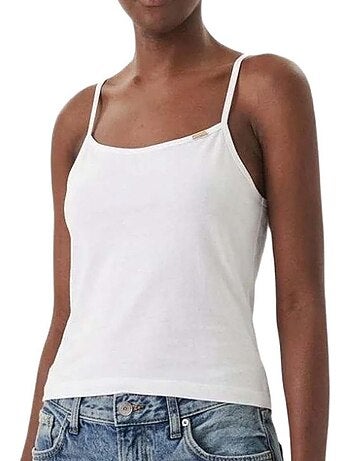 Top Branco de Mulher Calvin Klein Jeans Elástico