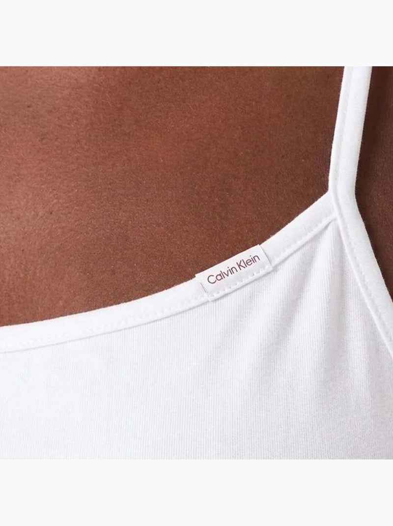 Top Branco de Mulher Calvin Klein Jeans Elástico Branco - Kiabi