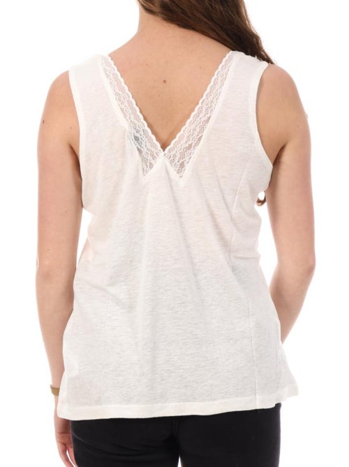 Top Branco de Mulher Kaporal JAMY - Kiabi Top Branco de Mulher Kaporal JAMY - Kiabi