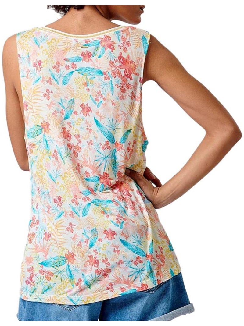 Top Branco Floral para Mulher Kaporal Freda Branco - Kiabi