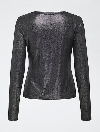 Top brilhante com glitter 'JDY'