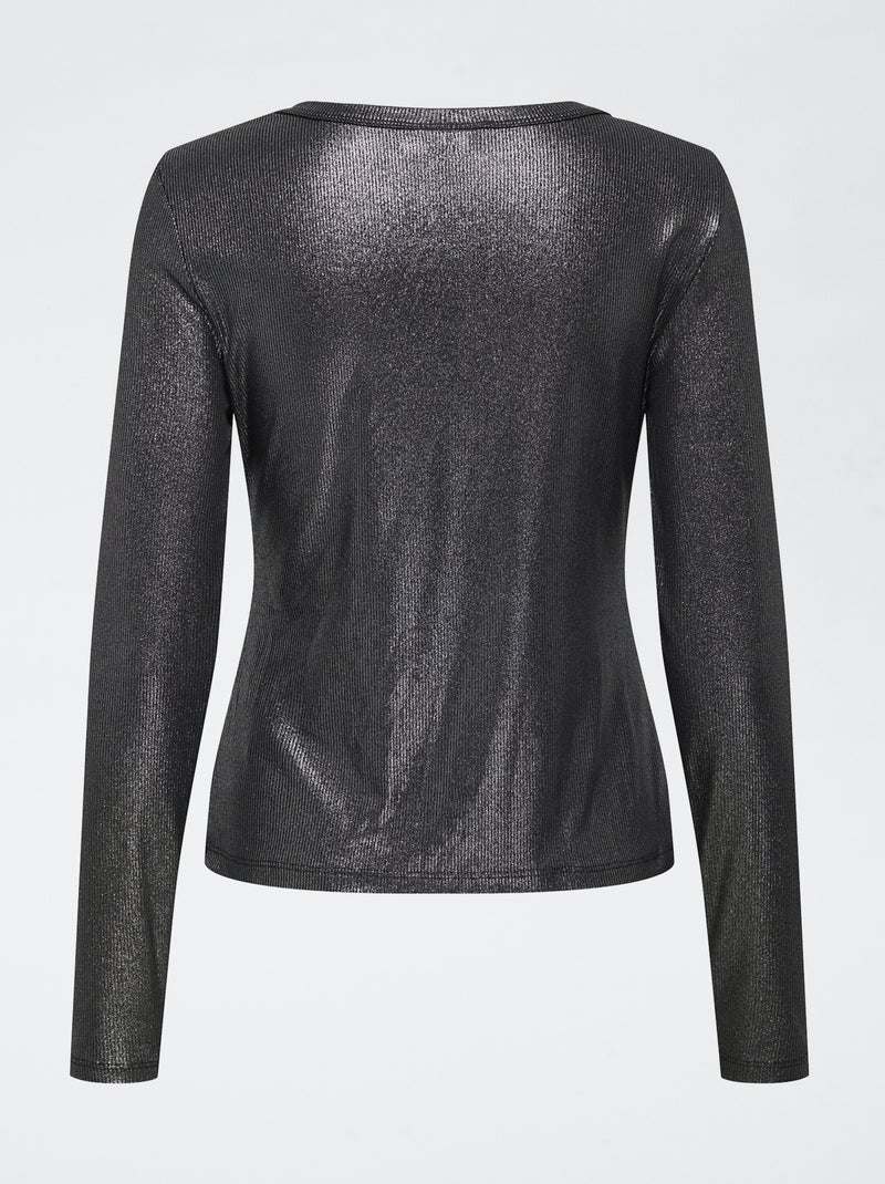 Top brilhante com glitter 'JDY' Preto - Kiabi