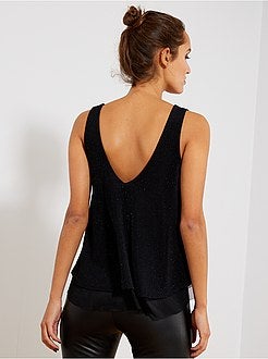 Top brilhante em voile - Kiabi