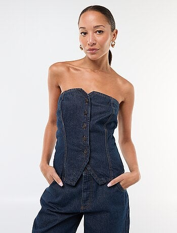 Top bustier em ganga