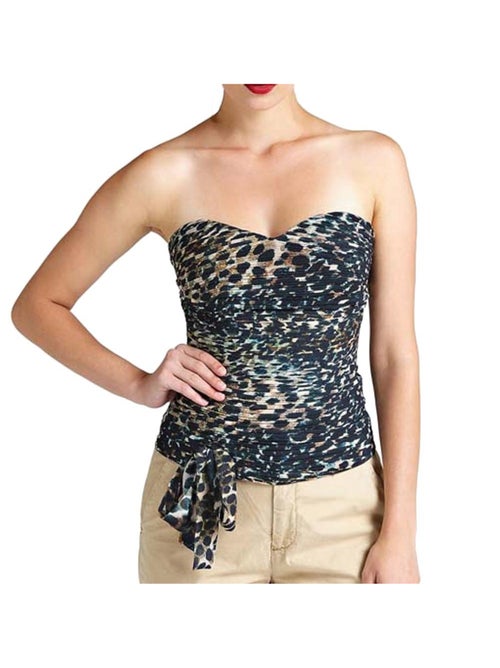 Top bustier guess saskia com padrão leopardo para mulher - Kiabi