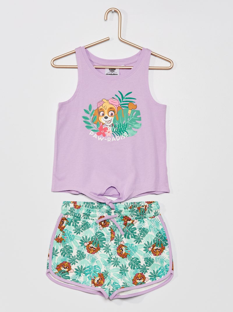 Top + calções 'Patrulha Pata' VIOLETA - Kiabi