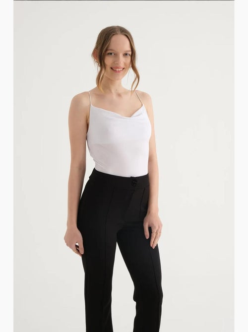 Top cami com alças finas franzidas hiccup - Kiabi Top cami com alças finas franzidas hiccup - Kiabi