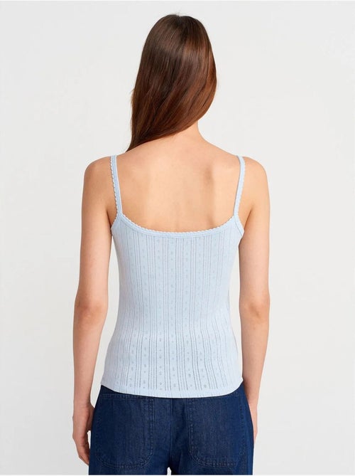 Top cami de algodão canelado slim fit dilvin - Kiabi Top cami de algodão canelado slim fit dilvin - Kiabi