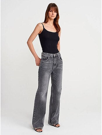 Top cami de algodão canelado slim fit dilvin
