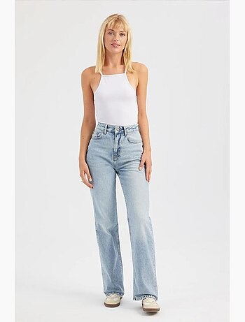 Top cami em algodão com decote halter hiccup