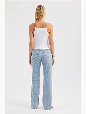 Top cami em algodão com decote halter hiccup