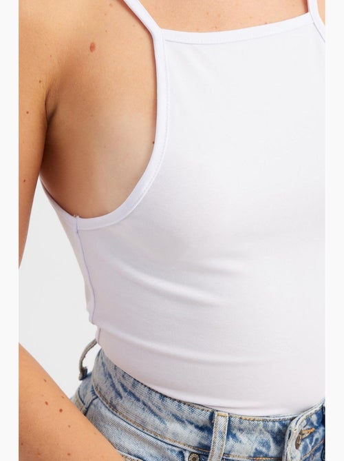 Top cami em algodão com decote halter hiccup - Kiabi Top cami em algodão com decote halter hiccup - Kiabi