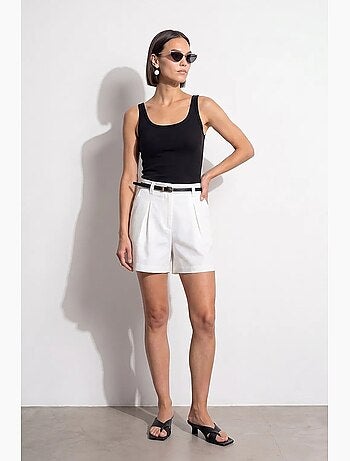 Top camisola canelado ajustado dilvin