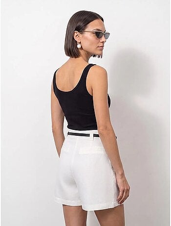 Top camisola canelado ajustado dilvin