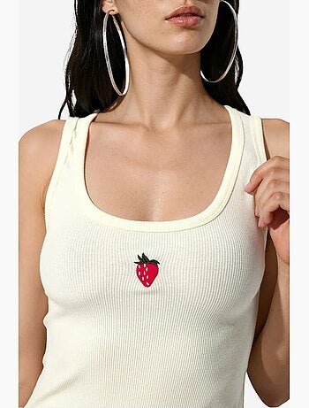 Top camisola canelado justo busem