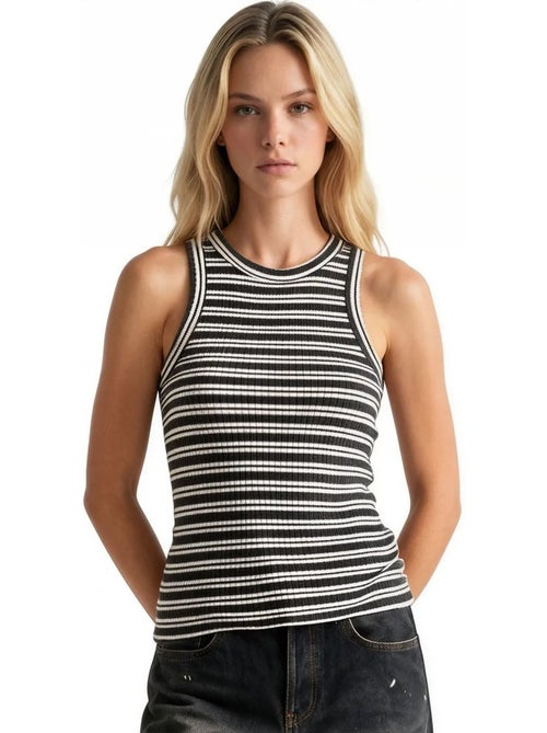 Top camisola de algodão e elastano para mulher busem - Kiabi