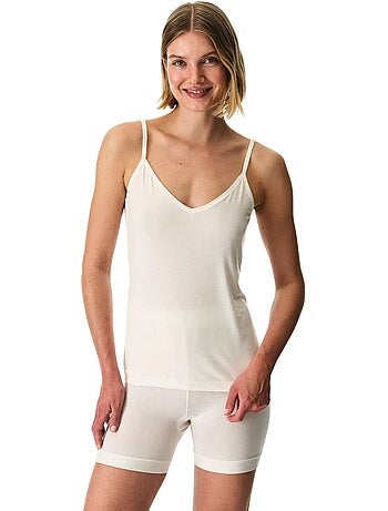Top camisola de malha lisa com decote em v penti