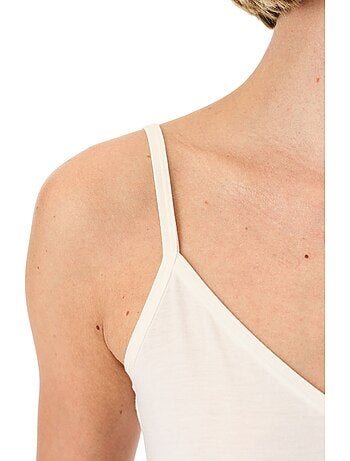 Top camisola de malha lisa com decote em v penti