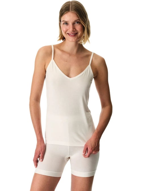 Top camisola de malha lisa com decote em v penti - Kiabi Top camisola de malha lisa com decote em v penti - Kiabi