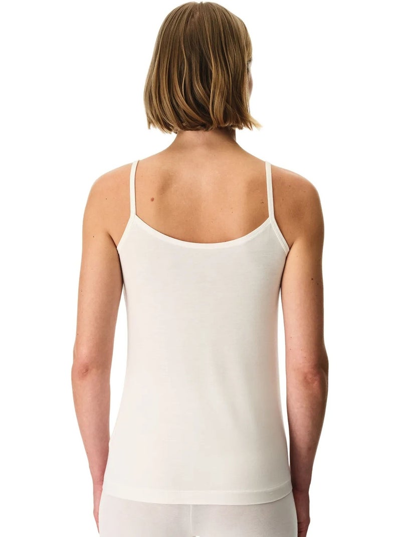 Top camisola de malha lisa com decote em v penti Branco sujo - Kiabi