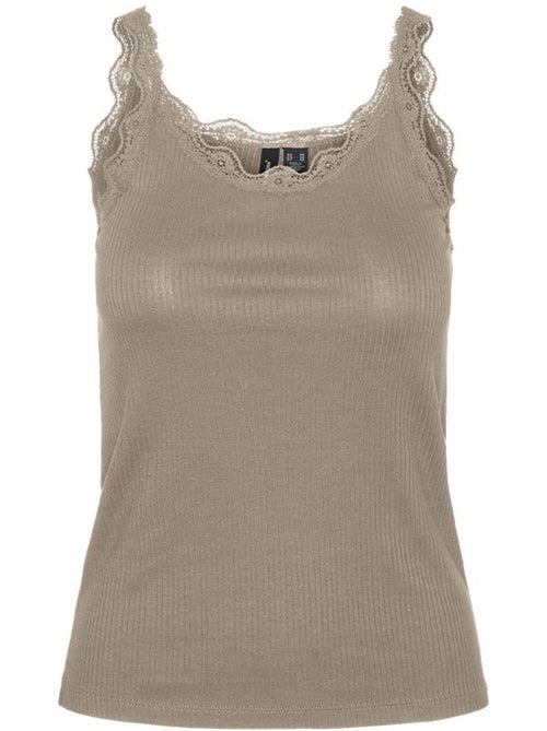 Top Castanho Vero Moda Mily para Mulher - Kiabi Top Castanho Vero Moda Mily para Mulher - Kiabi