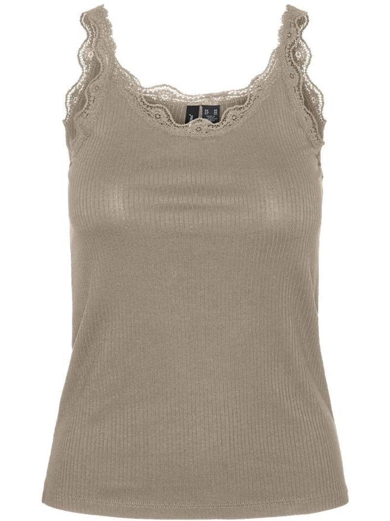 Top castanho vero moda mily para mulher Castanho-capuccino - Kiabi