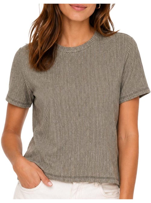Top cinzento de mulher vero moda jenny ss baby - Kiabi Top cinzento de mulher vero moda jenny ss baby - Kiabi