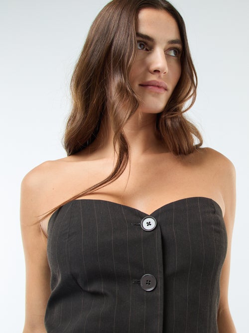 Top colete estilo "garçon de café" - Kiabi