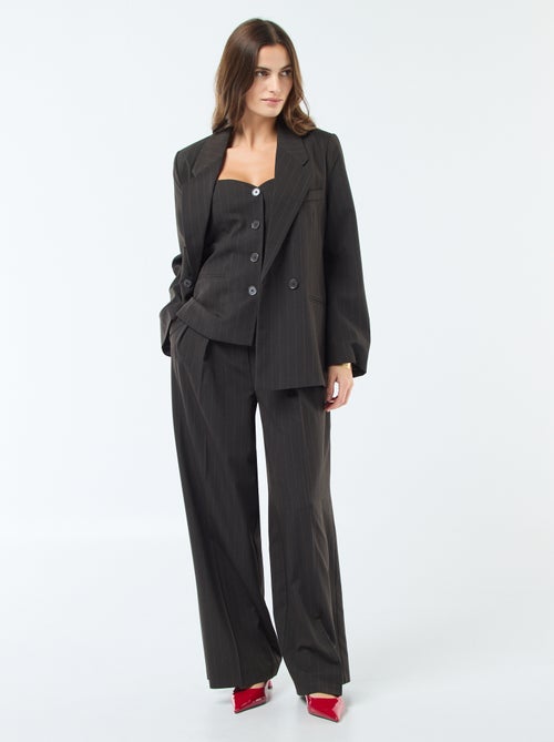 Top colete estilo "garçon de café" - Kiabi