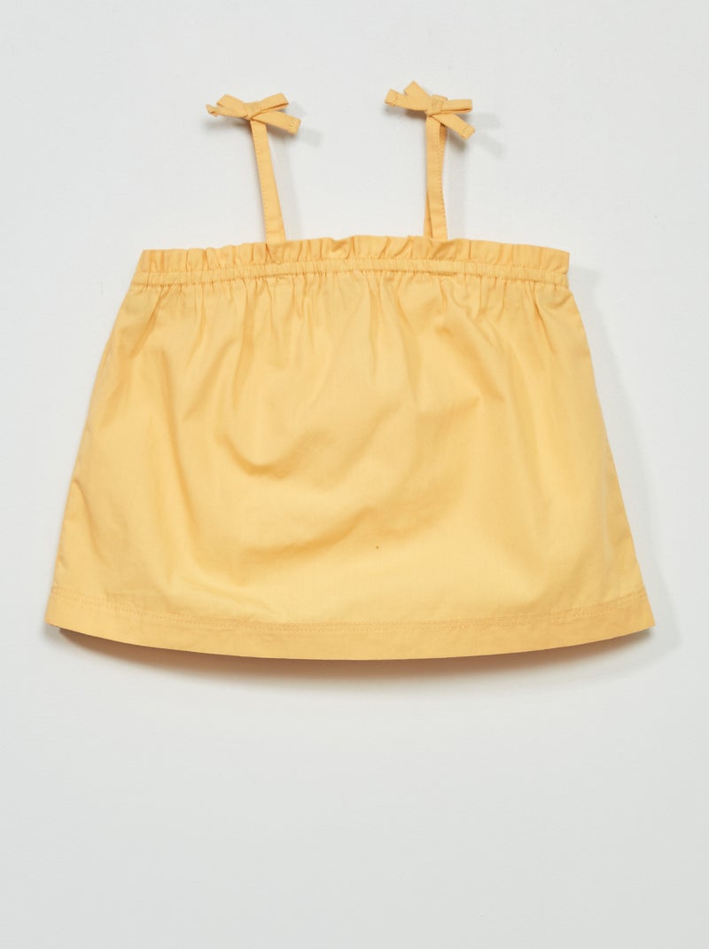 Top com alças finas AMARELO - Kiabi