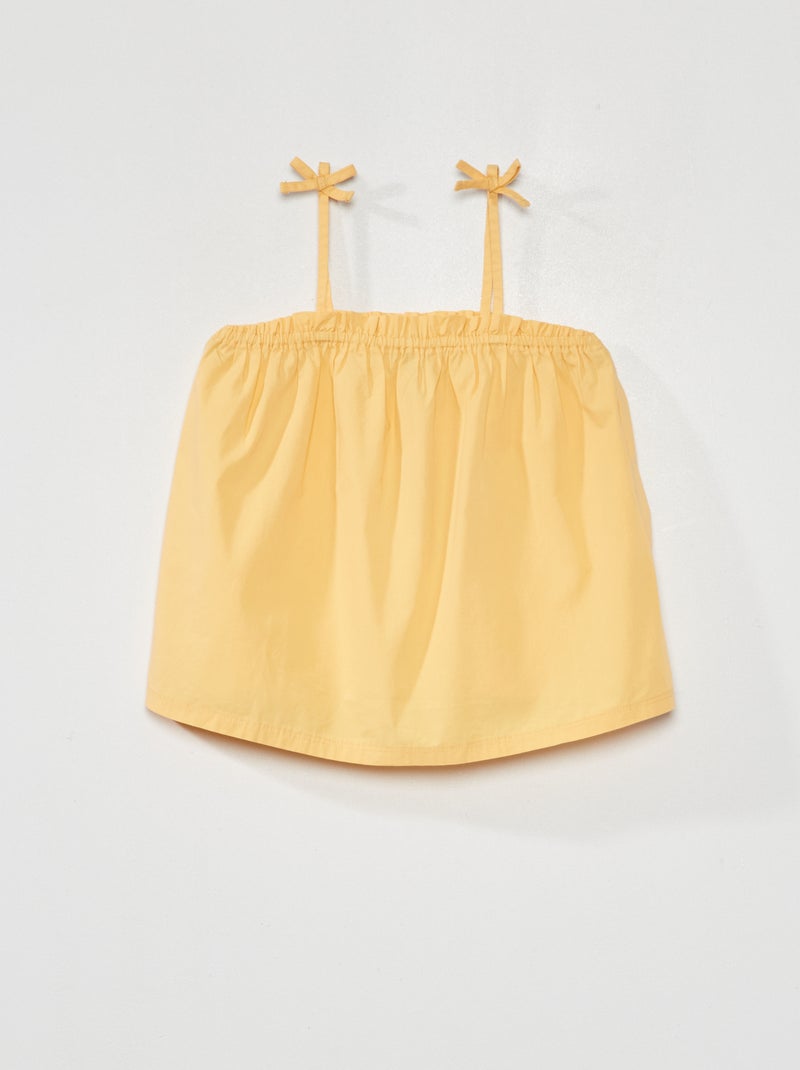 Top com alças finas AMARELO - Kiabi