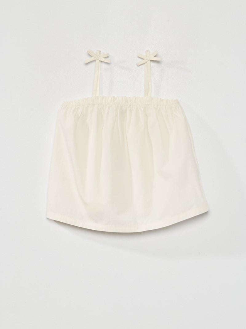 Top com alças finas BRANCO - Kiabi