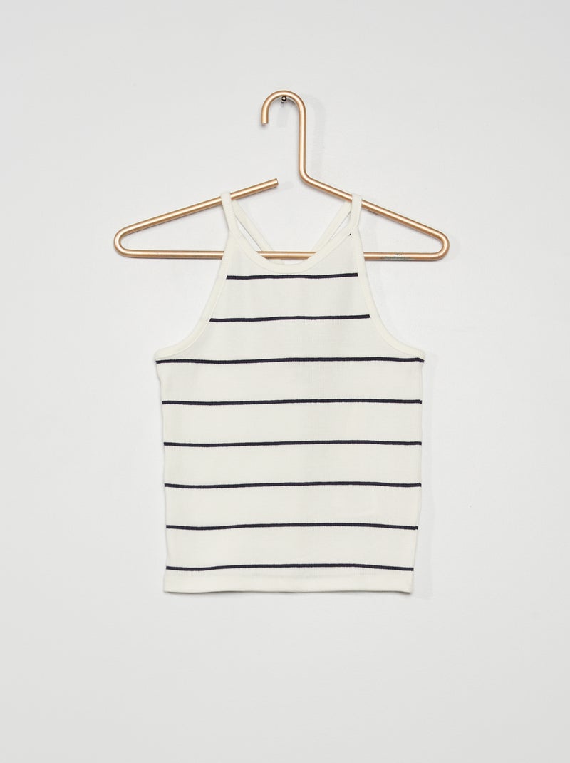 Top com alças finas BRANCO - Kiabi
