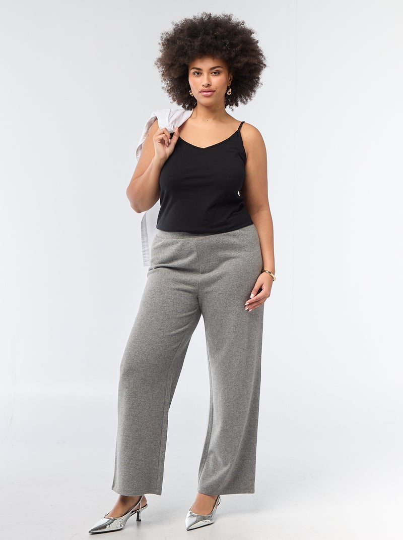 Top com alças finas Preto - Kiabi