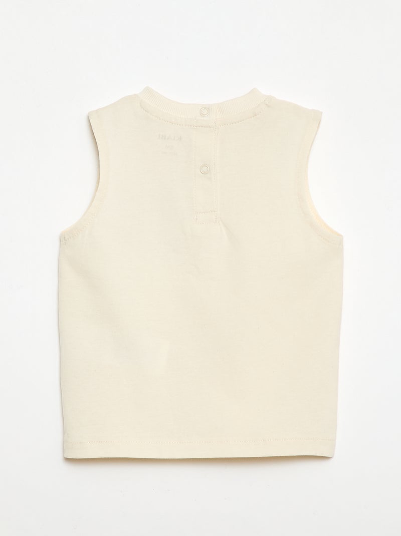 Top com bordado fantasia Branco - Kiabi