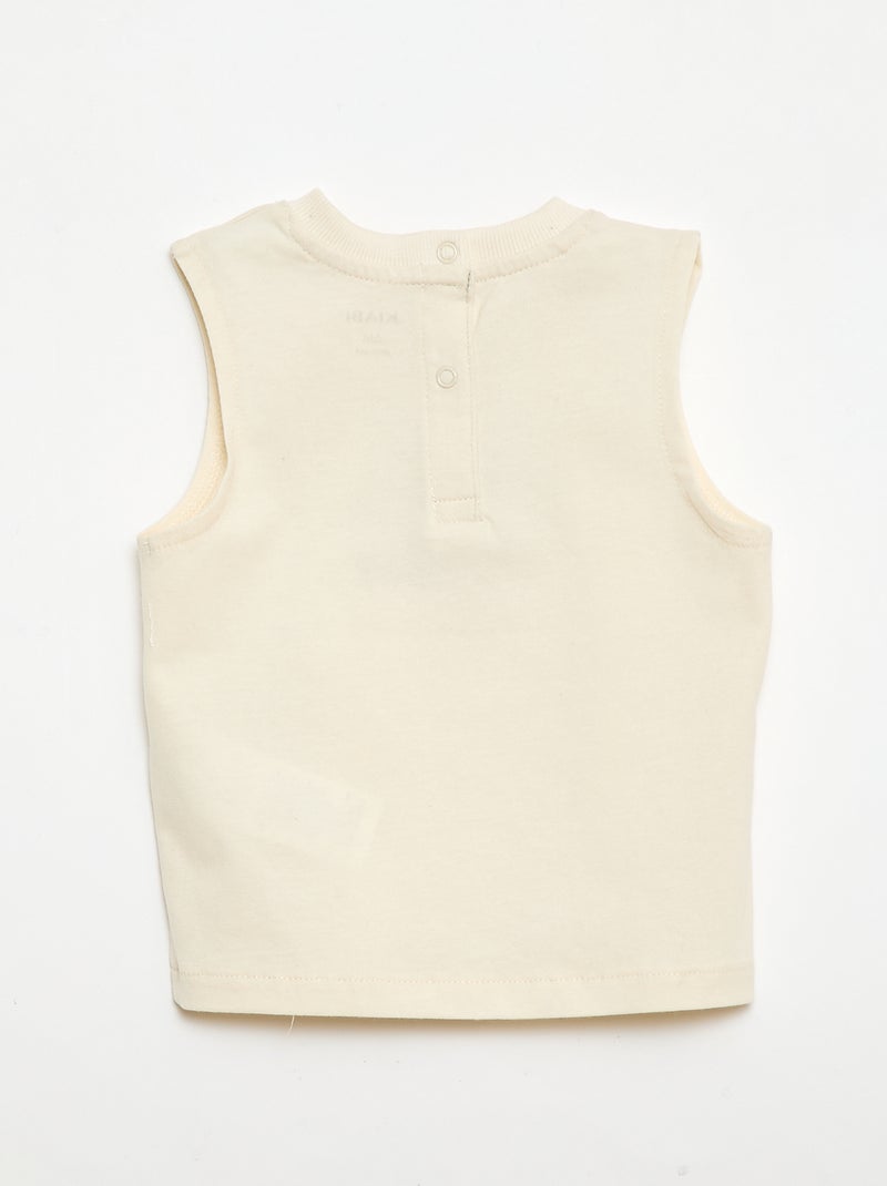 Top com bordado fantasia Branco - Kiabi
