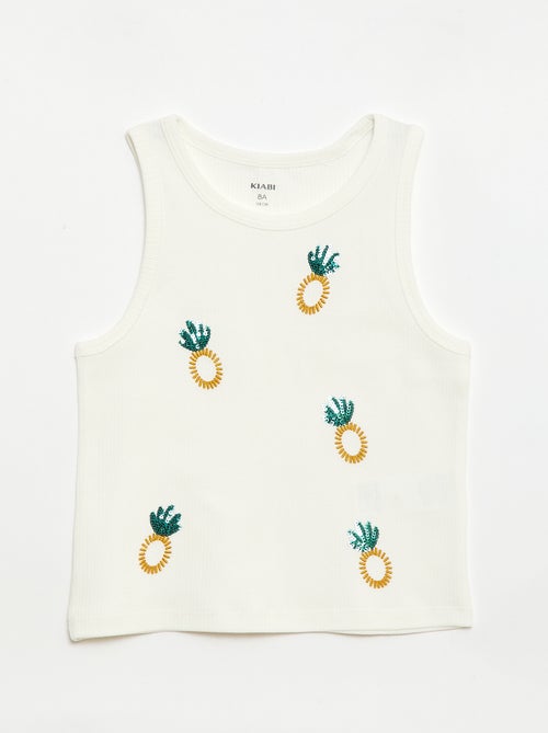 Top com bordados fantasia - Kiabi