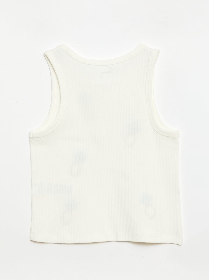 Top com bordados fantasia Branco - Kiabi
