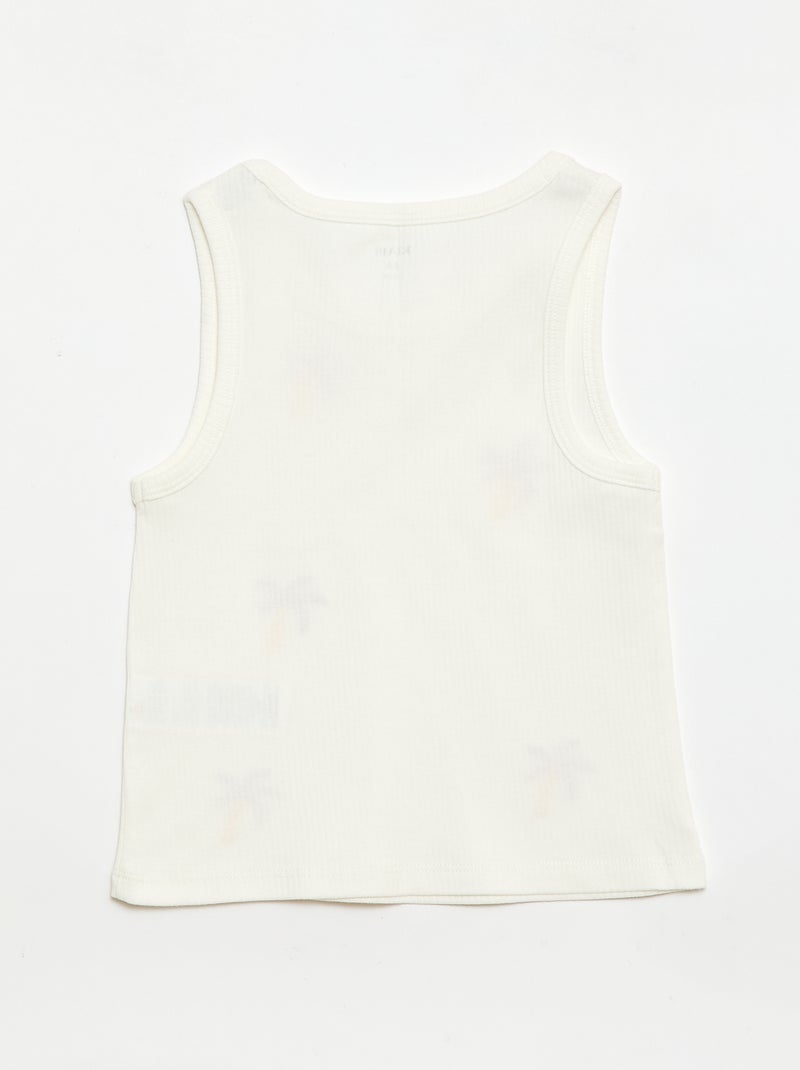 Top com bordados fantasia Branco - Kiabi