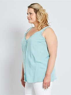 Top com botões nas alças - Kiabi