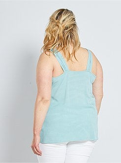 Top com botões nas alças - Kiabi