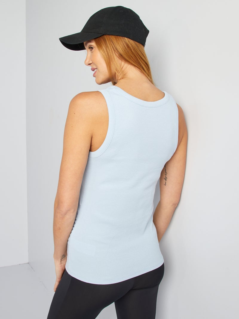 Top com cavas americanas AZUL - Kiabi